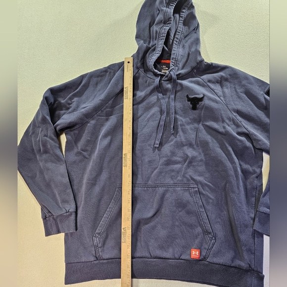 Under Armour Project Rock Hoodie Men’s XL Gray Bull Logo - Picture 6 of 9
